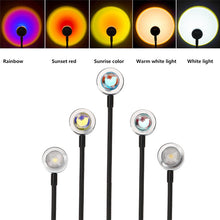 Load image into Gallery viewer, Sunset Lamp USB Rainbow Projector Atmosphere Night Light Self Care Light Therapy Mood Enhancer Tool

